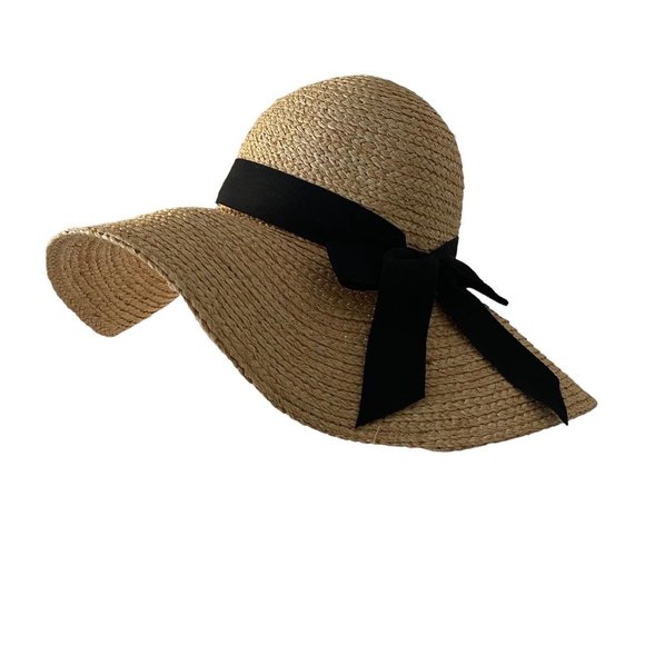 SAN DIEGO HAT CO. Accessories - SAN DIEGO HAT CO. WOMEN'S STRAW WIDE BRIM FLOPPY BEACH HAT NWOT